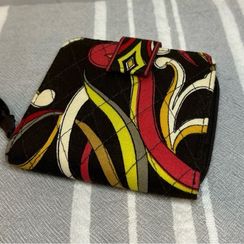 Vera Bradley Puccini Small Fold Wallet Floral Brown